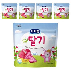 아이얌 순딸기 동결건조 과일칩, 12g, 5개