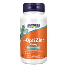 now 諾奧 L-OptiZinc 鋅+銅膠囊 30mg 100 粒, 100顆, 45g, 1罐