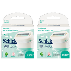 Schick 舒適牌 舒芙仕女除毛刀片 敏感肌 蘆薈&玫瑰香氛, 3入, 2盒