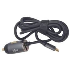 TOTU 拓途 自帶 Type-C充電線 + USB快充 車用充電器點菸器充電頭 征程 1.2M, 1M, 1個, 2孔