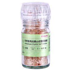 Macro 天然喜馬拉雅山岩鹽研磨罐, 65克, 粒徑2-5.82mm, 65g, 1罐