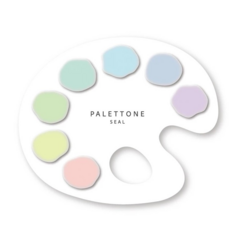 sun-star PALETTONE 調色盤霧透索引便利貼 70張 Set, 可愛調色盤外觀設計 手帳必備裝飾小物, 1本