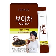 TEAZEN 茶禪 普洱茶萃取沖泡粉, 1.8g, 10條, 1盒