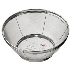 ECHO不鏽鋼瀝水籃25cm, 網狀瀝水設計，適用清洗蔬果麵條，廚房必備, 1入, 銀色, 25cm