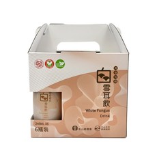 有機白雪耳飲禮盒, 246mL X6瓶裝, 1盒