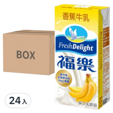 福樂 香蕉調味乳, 含Oligo寡糖, 24入, 200ml