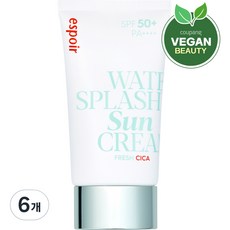 에스쁘아 워터 스플래쉬 선크림 프레쉬 시카 SPF50+ PA++++, 6개, 60ml