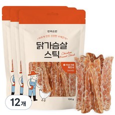 반려소반 건강한 수제간식 바른 육포, 닭가슴살, 100g, 12개