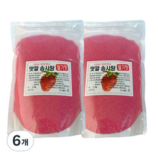 맛깔 설탕 솜사탕 전용 설탕 딸기맛, 500g, 6개