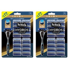 Schick 舒適牌 水次元5Premium 刮鬍刀 刀把 + 刀片 17個, 2組