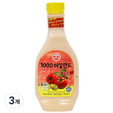 오뚜기 1000아일랜드드레싱, 3개, 500g