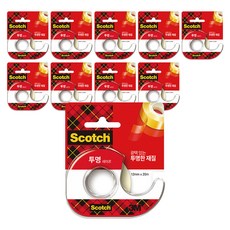 스카치 다용도 테이프 디스펜서 522 12mm x 20m, 10개