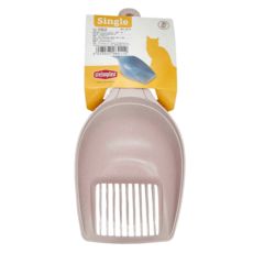 stefanplast 樂透貓砂鏟，27.5x12.5x9cm，粉色，PP材質, 27.5 x 12.5 x 9cm, 粉, 1支
