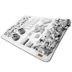 아띠지기 강아지 노즈워크 스너플 매트 대형 70 x 95 cm, Gray, 1개