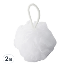 MUJI 無印良品 泡立網浴球 大, 單一顏色, 2個