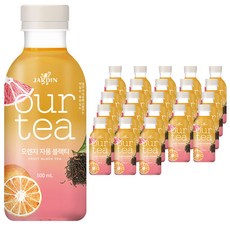 아워티 오렌지 자몽 블랙티 음료, 500ml, 24개