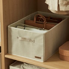 한샘 샘베딩 서랍형 패브릭리빙박스, 베이지, 대(345 x 520 x 260 mm), 2개 내츄럴 베이지, 2개