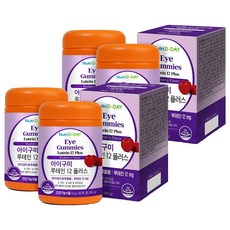 Nutri D-DAY 葉黃素12Plus心型軟糖 藍莓口味, 60顆, 4罐