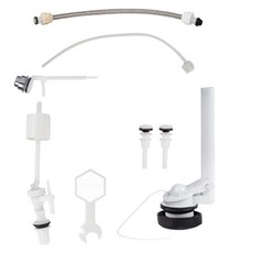 Dujin Bath側邊按鈕型靜音馬桶配件+組裝工具組, 混色