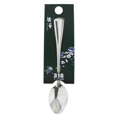 精華 銀格316咖啡匙, 316不鏽鋼材質, SGS檢測合格, 台灣設計, 1入, 銀色