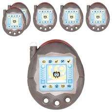 BANDAI CreerBeaute Tamagocti Lip & Cheek Gray 電子雞唇頰膏, 40.5mm 唇脂唇彩兩用 玫瑰粉, 玫瑰米色, 6個