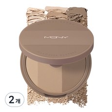 맥퀸뉴욕 페이크업 3색 쉐딩 9g, 뉴트럴브라운, 2개