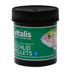 Vitalis 中南美慈鯛顆粒飼料 (xs/s) 60g/120g/300g 慈鯛專用飼料，顆粒飼料，增豔配方，提升免疫力, 1入