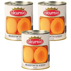 alcurnia 西班牙水蜜桃, 新鮮採收, 即開即食, 840g, 3罐