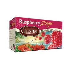 CELESTIAL SEASONINGS 詩尚草本 覆盆子活力茶，無咖啡因草本茶, 2.25g, 20包, 1盒