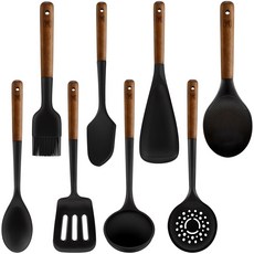 WAGENSTEIGER Flexibel矽膠廚具 8件組, 1組, 黑色, 8種廚具