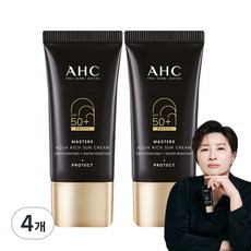 AHC 마스터즈 아쿠아 리치 선크림 SPF50+ PA++++, 30ml, 4개