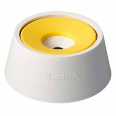 요기펫 요기 베이비 강아지 물그릇 300ml, 흰색 + 노란색, 1개 Yellow, 1개