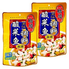 橋頭 酸菜魚用調味料 麻辣味 2包入 (318g/包) 酸菜魚調味醬 川菜調味 湯底, 2包