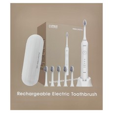 ITFIT 五段式聲波電動牙刷, 2分鐘自動定時, 美國杜邦軟質刷頭, IPX7防水, ITFITEX38, 1組