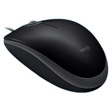 logitech 羅技 有線靜音滑鼠, 黑, M110