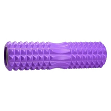 Homegym 瑜珈按摩滾筒 加長月牙款, 滾輪按摩棒 內層PVC+外層EVA, 33 x 11 公分 紫色, 45 x 14cm, 1個