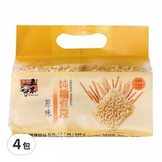 五木 純麵煮意 原味 8入, 無調味包 純麵, 504g, 4包