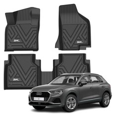 3W 에코라이너 TPE 카매트, 블랙, AUDI New Q3 2020.05~