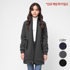 캐럿 여성용 니트 롱범버 자켓