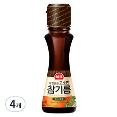 해표 고소한 참기름, 4개, 55ml