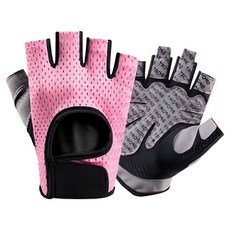 S-SportPlus+ W46 健身手套 粉色 L號 - 透氣舒適, 掌心加厚, 女性專用, L, 1雙