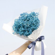 코코도르 프리저브드 안개꽃 꽃다발, 블루