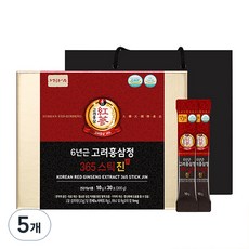 정원삼 6년근 고려홍삼정 365스틱 진 + 쇼핑백, 300g, 5개 100g, 15개