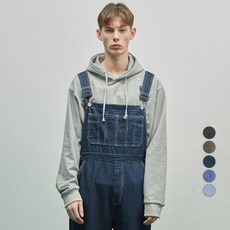 THESTORI 남성용 데님 오버롤 팬츠