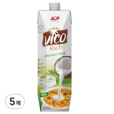 허니트리 리치 코코넛 밀크, 1L, 5개