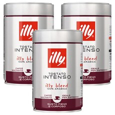 일리 인텐소 볼드 로스트 그라운드, 에스프레소, 250g, 3개
