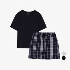 애니바디 반팔 라운지 믹스 잠옷 상하 세트