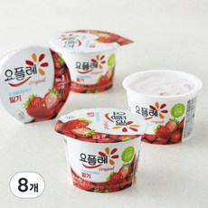 요플레 오리지널 딸기, 180g, 4개입, 2개 180g, 8개
