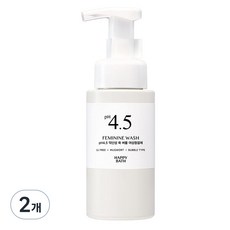 해피바스 PH4.5 약산성 쑥 버블 여성 청결제, 250g, 2개