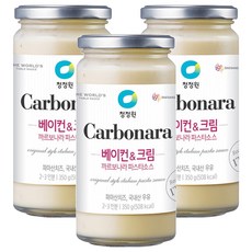 청정원 베이컨 앤 크림 까르보나라 파스타 소스, 350g, 3개 350g, 3개